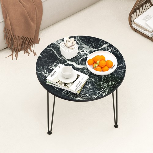 Coffee table small faux marble - table,