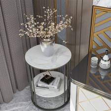 Retro Round Marble Side Table