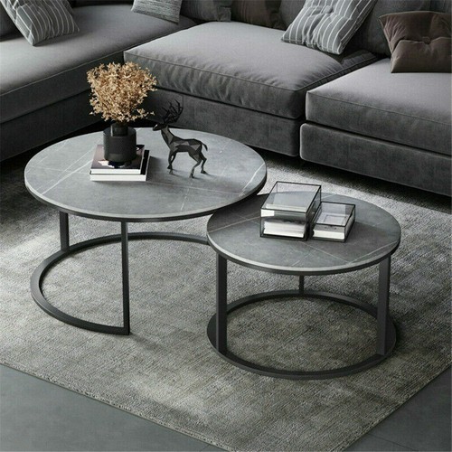 Nested marble coffee table - marble,