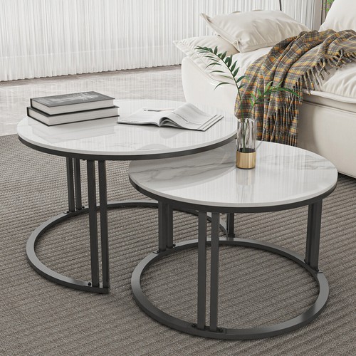 Round coffee table set 2 - coffee, of