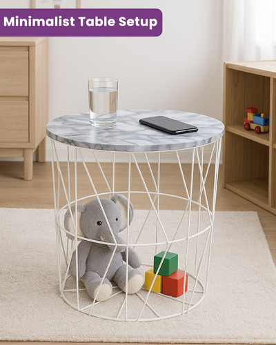 Modern round storage basket - storage,