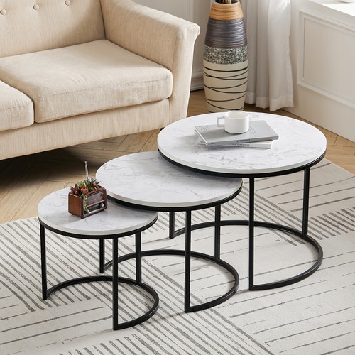 Round nesting table set - nesting,