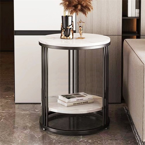 Marble side table round coffee - table,