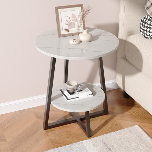 Round compact coffee table - coffee,