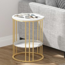 2 Tier Round Side Coffee Table
