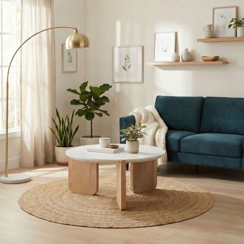 Solia round white oak wood - oak,