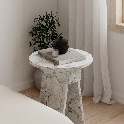 Chen side table round top - side,