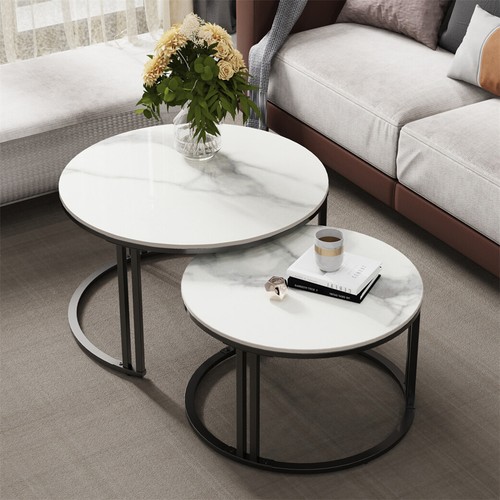 Glossy round nesting coffee - glossy,