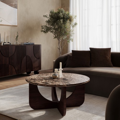 Large round brown marble - marble, and
