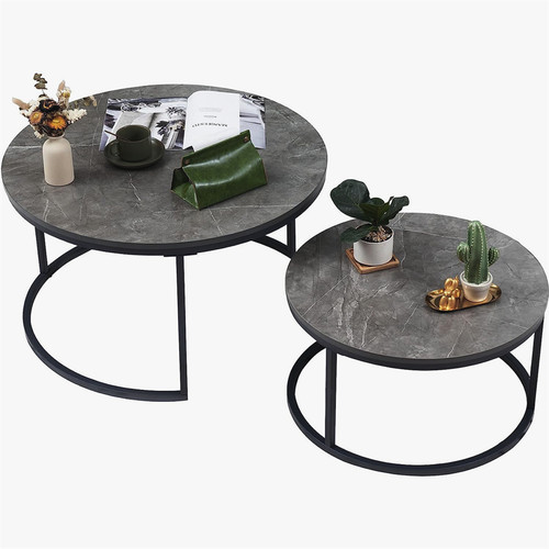 Coffee table set round - of, 2