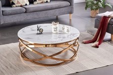MARBLE COFFEE TABLE ROUND BASE