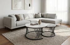 Black & Marble Round Coffee